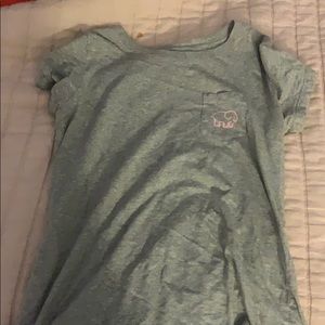 Grey and pink cute Ivory Ella tee w/ pocket.